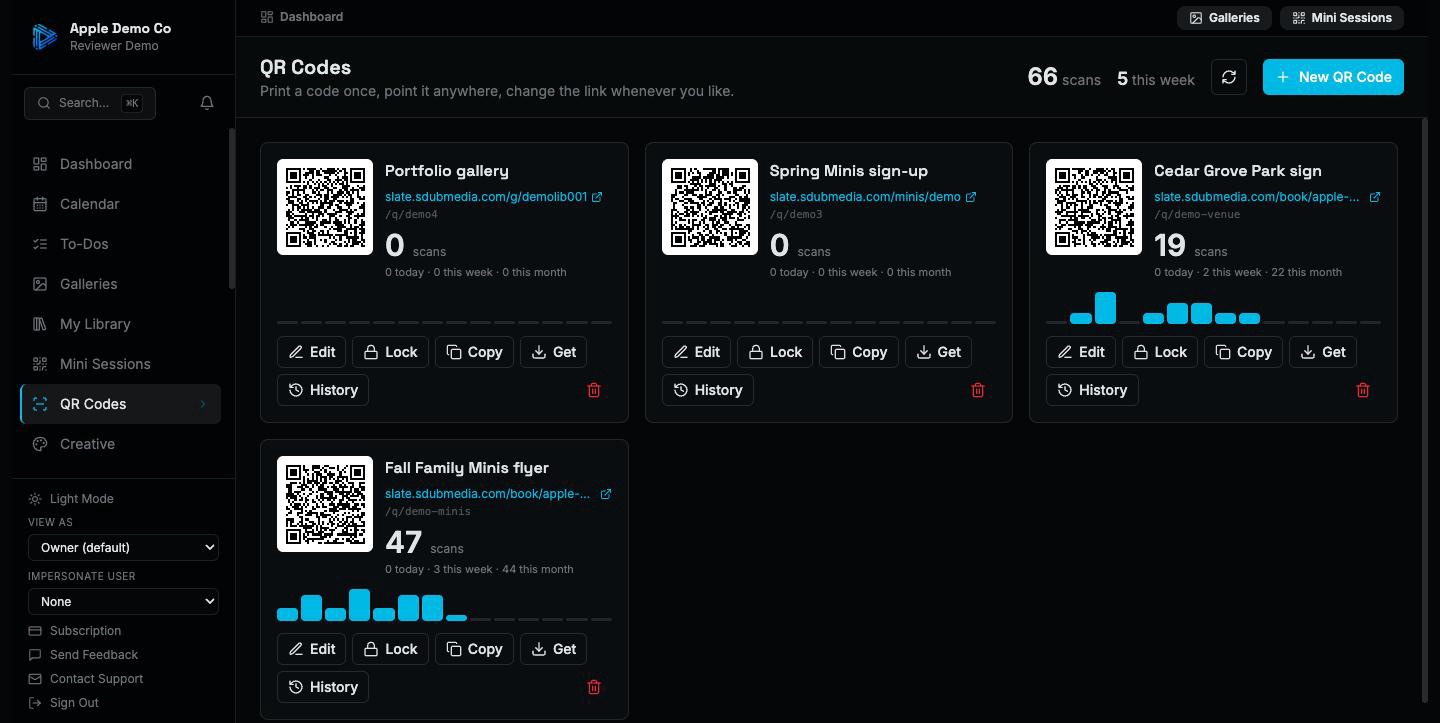 Codes you can repoint later, so print does not go stale.